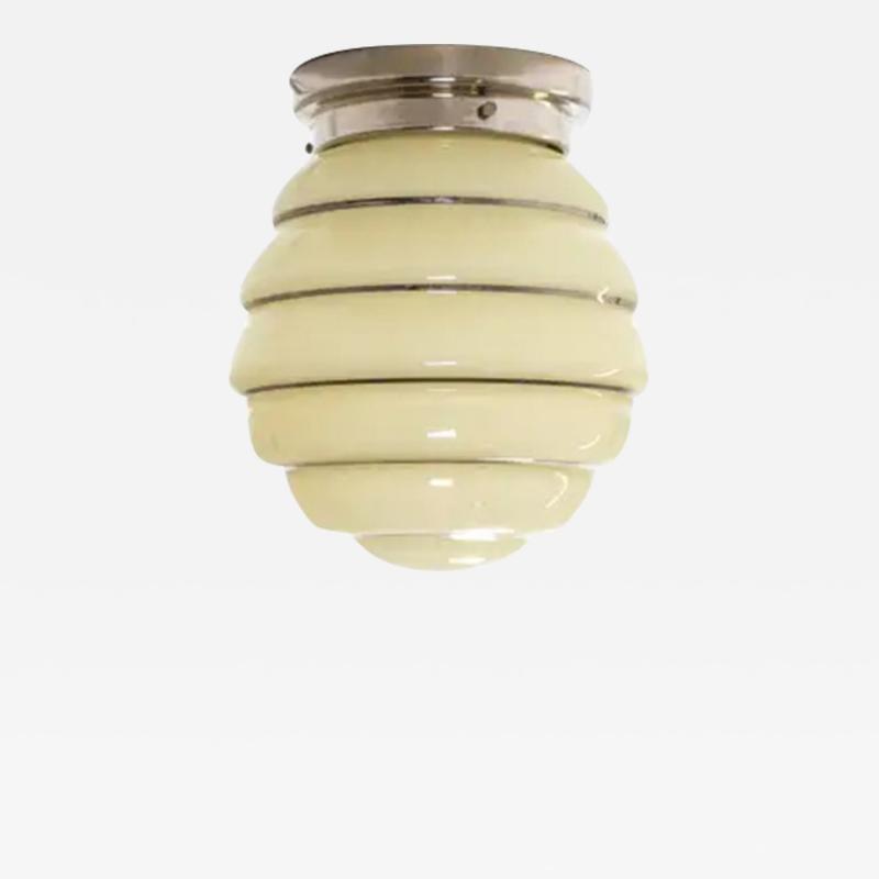 Functionalist Flush Mount Ceiling Light 1950s