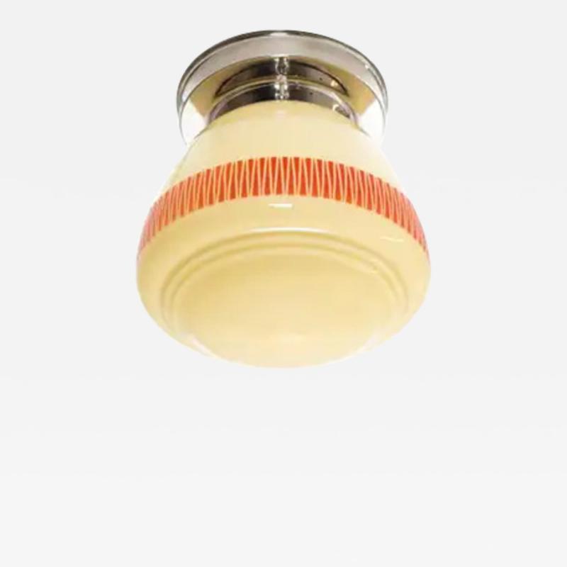 Functionalist Flush Mount Ceiling Light 1950s