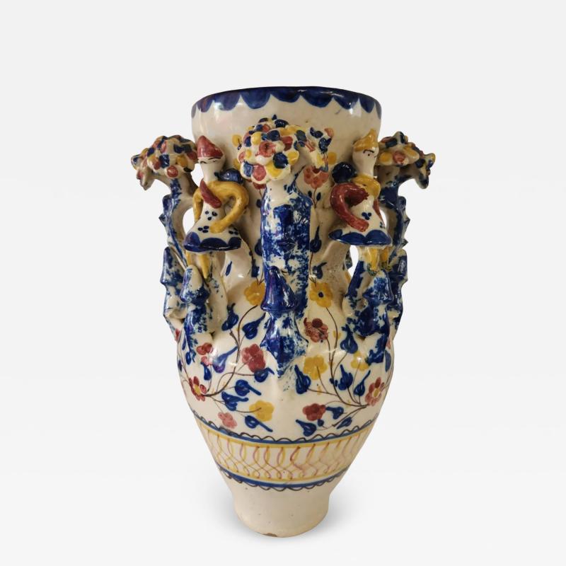 Funny Rare 19th C Spanish And jar Grotesque Jar 