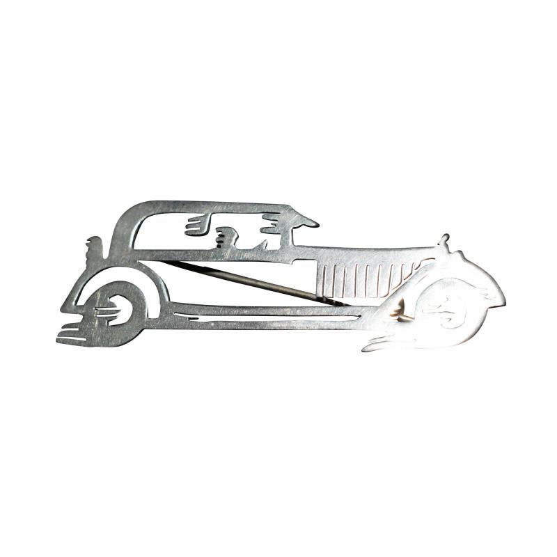 Futurist Car Brooch Streamlined Automobile Pin