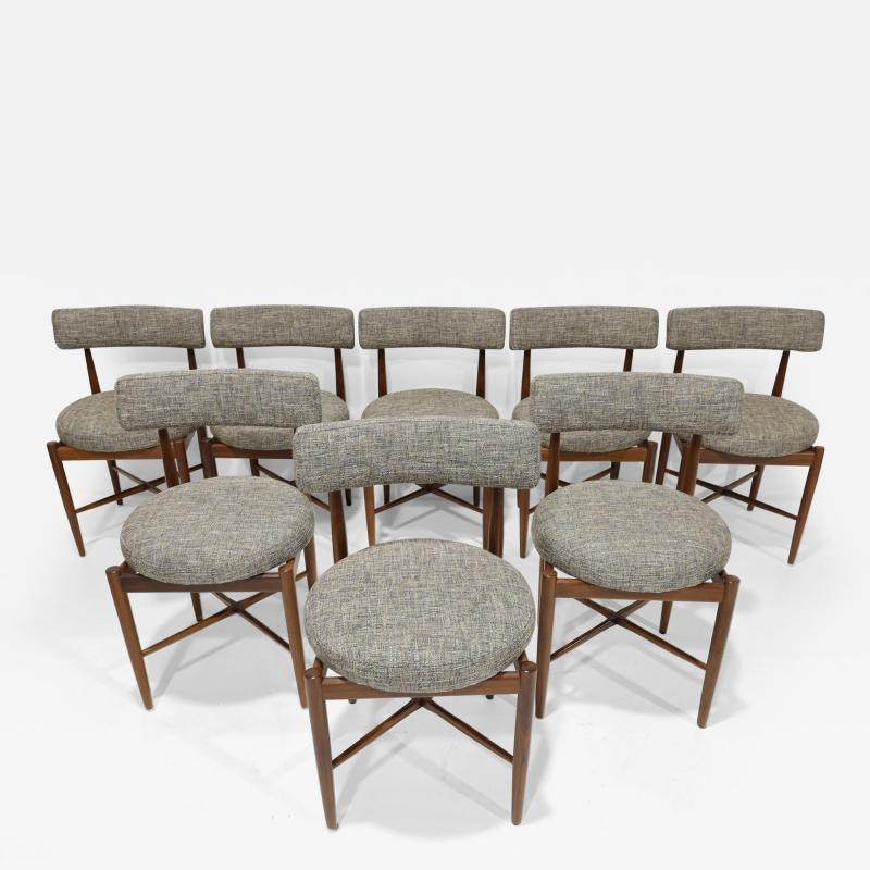 G Plan Victor Wilkins for G Plan Set of Eight Fresco Dining Chairs in Teak