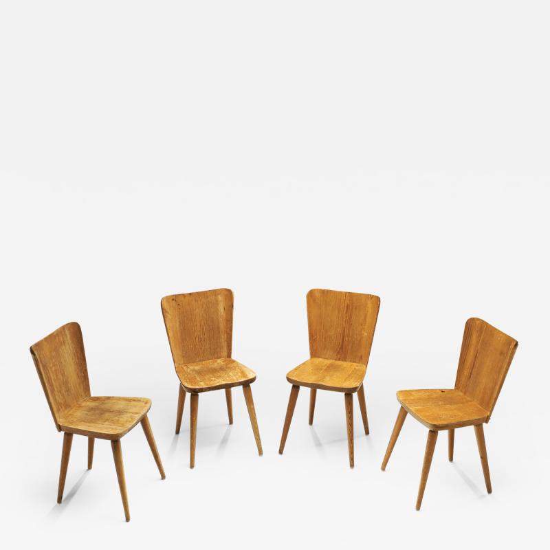 G ran Malmvall G ran Malmvall 501 Pine Dining Chairs for Svensk Fur Sweden 1950s