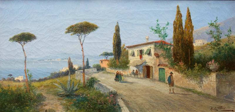 GEORGE FISCHHOF Landscape View of Naples George Fischhof Austrian 1849 1914 