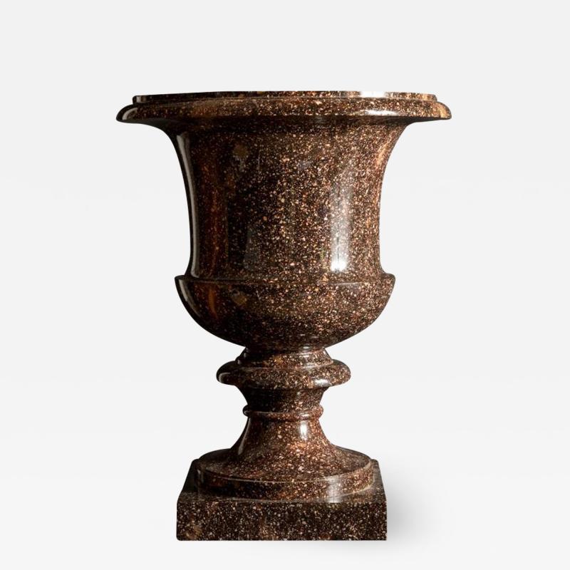 GRAND PORPHYRY CAMPANA VASE SWEDISH CIRCA 1790