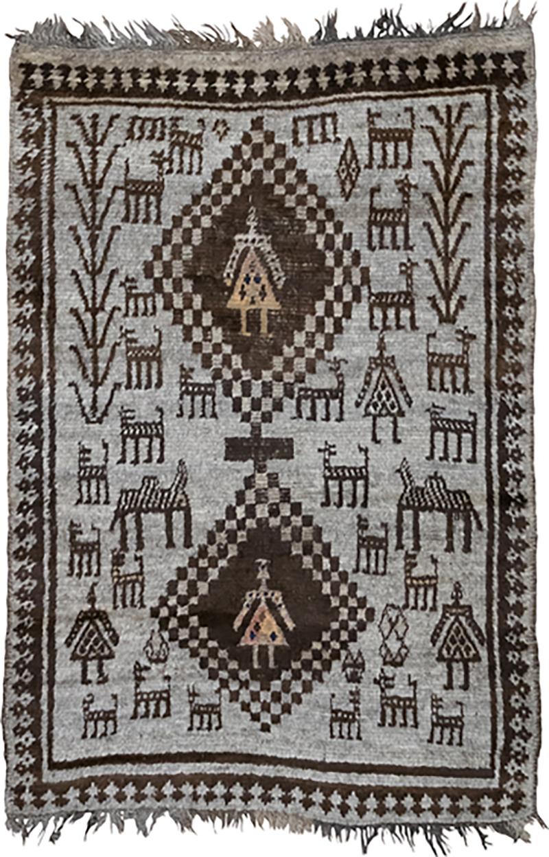 Gabbeh with Animal and Human Motifs