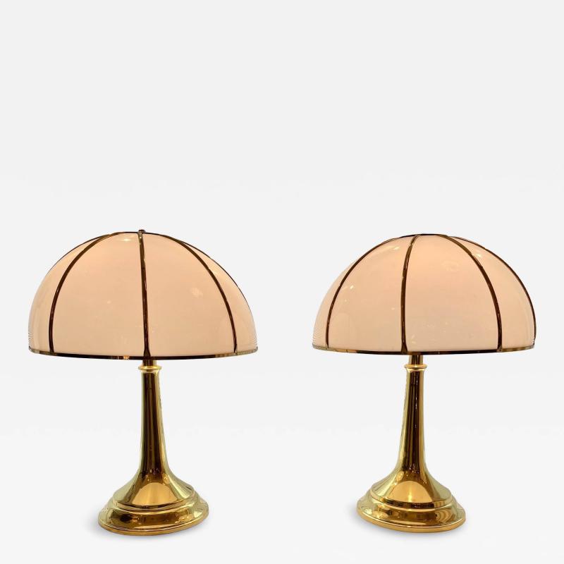 Gabriella Crespi Gabriella Crespi Fungo Table Lamps Double Signatures on Pair