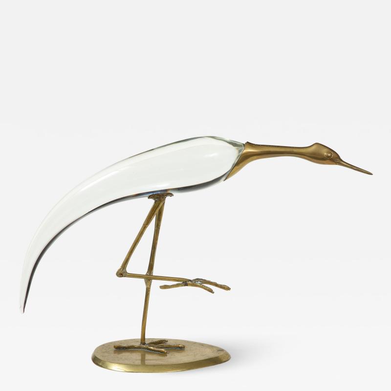 Gabriella Crespi Gabriella Crespi Style Glass Brass Egret