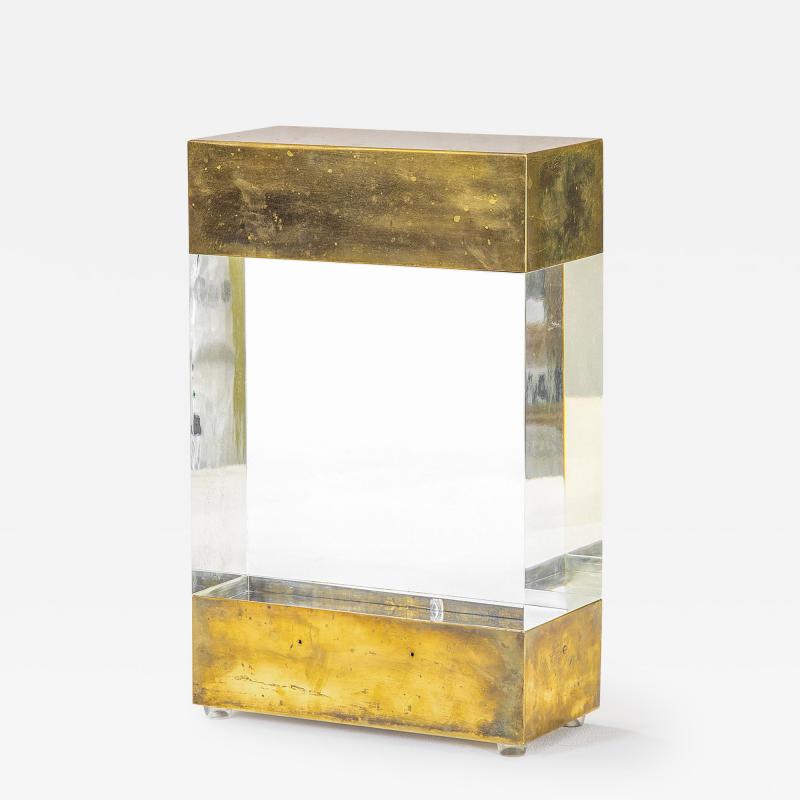 Gabriella Crespi Gabriella Crespi Table Lamp in Brass and Plexiglass 70s