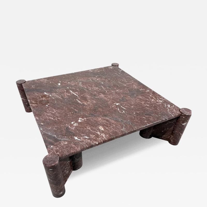 Gae Aulenti Gae Aulenti jumbo Coffee table for Knoll Rosso Verona marble