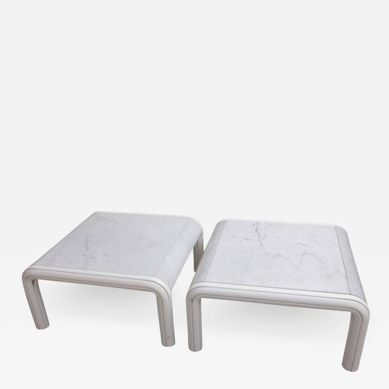 Gae Aulenti Rare Pair of Marble Coffee or Sofa Tables by Gae Aulenti for Knoll Italy 1970s