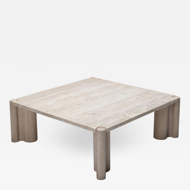 Gae Aulenti Travertine coffee table Jumbo by Gae Aulenti 1970s