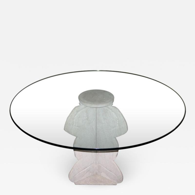 Gaetano Luis Duccini Incredible WPA Marble Glass Table