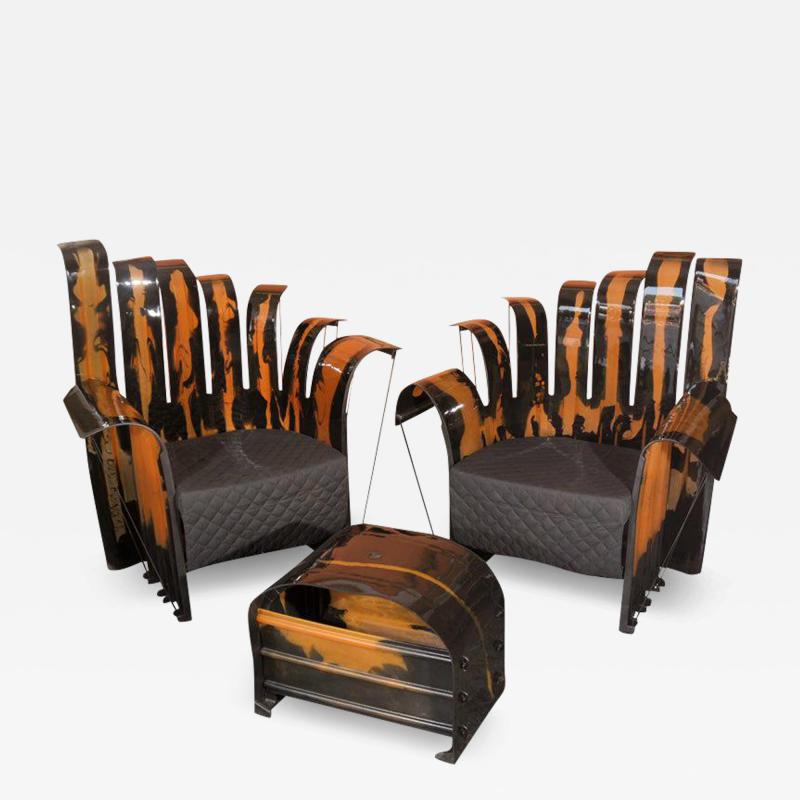 Gaetano Pesce Set of Gaetano Pesces Nobodys Royal Lounge Chairs and Ottoman