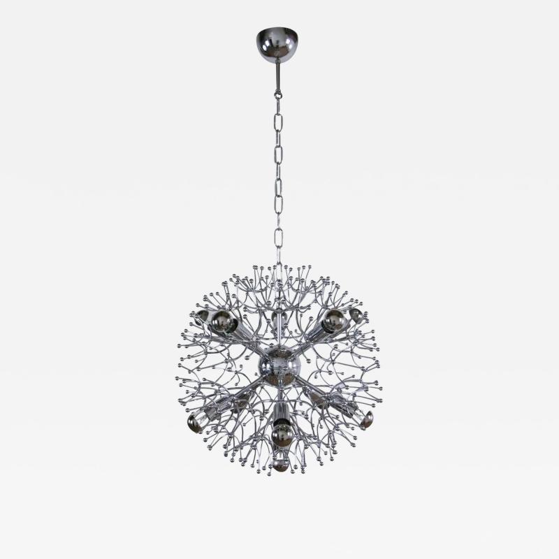 Gaetano Sciolari Italian Space Age Chrome Sputnik Chandelier Pendant Lamp by Gaetano Sciolari