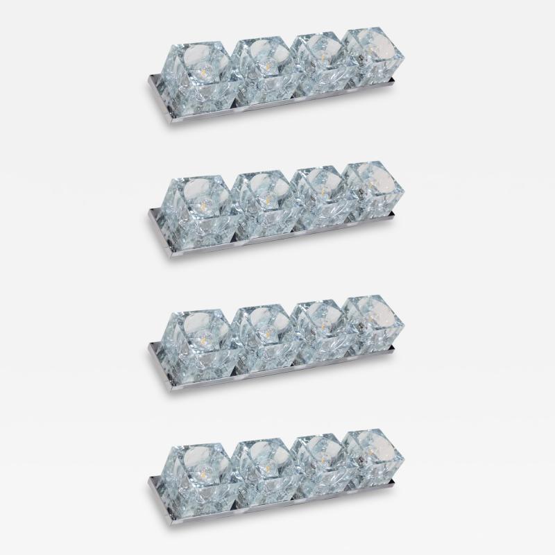 Gaetano Sciolari Murano Block Glass Sconce or Ceiling Light by Gaetano Sciolari for Lightolier