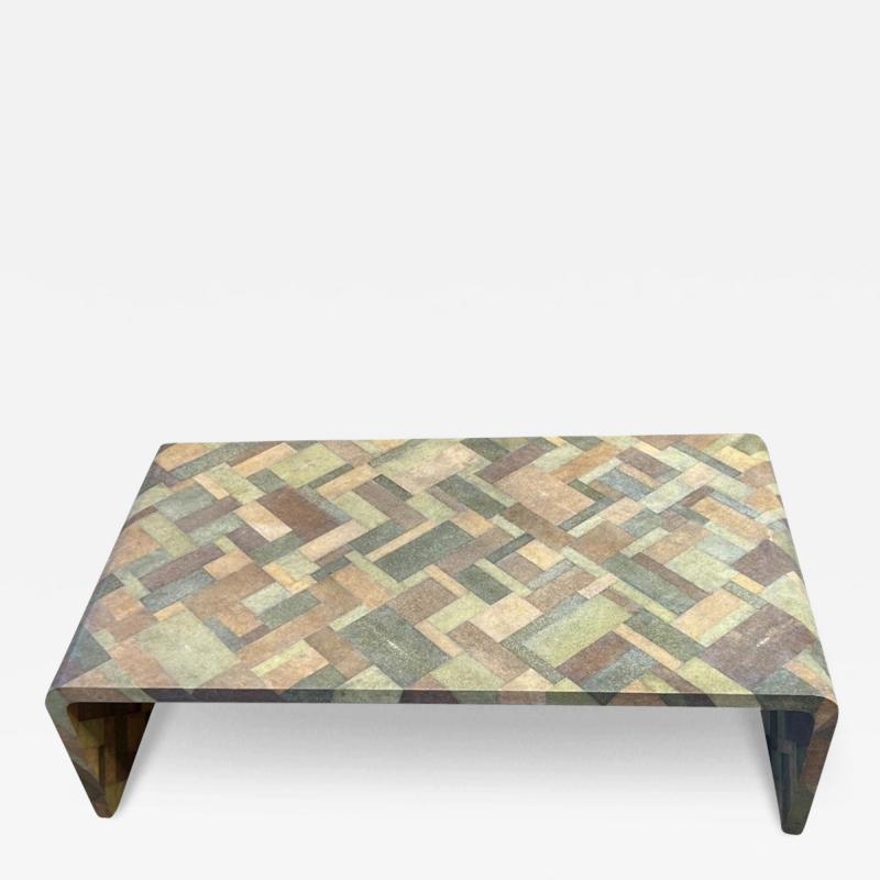 Galuchat Shagreen Waterfall Coffee Table