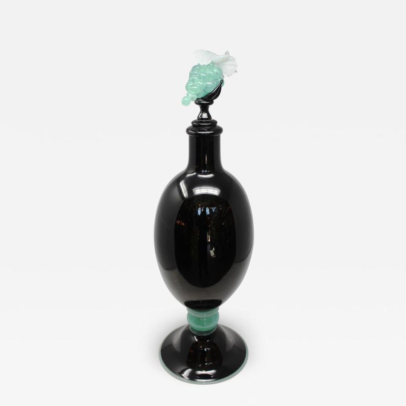 Gambaro Poggi Tall Murano Glass Vase with Stopper