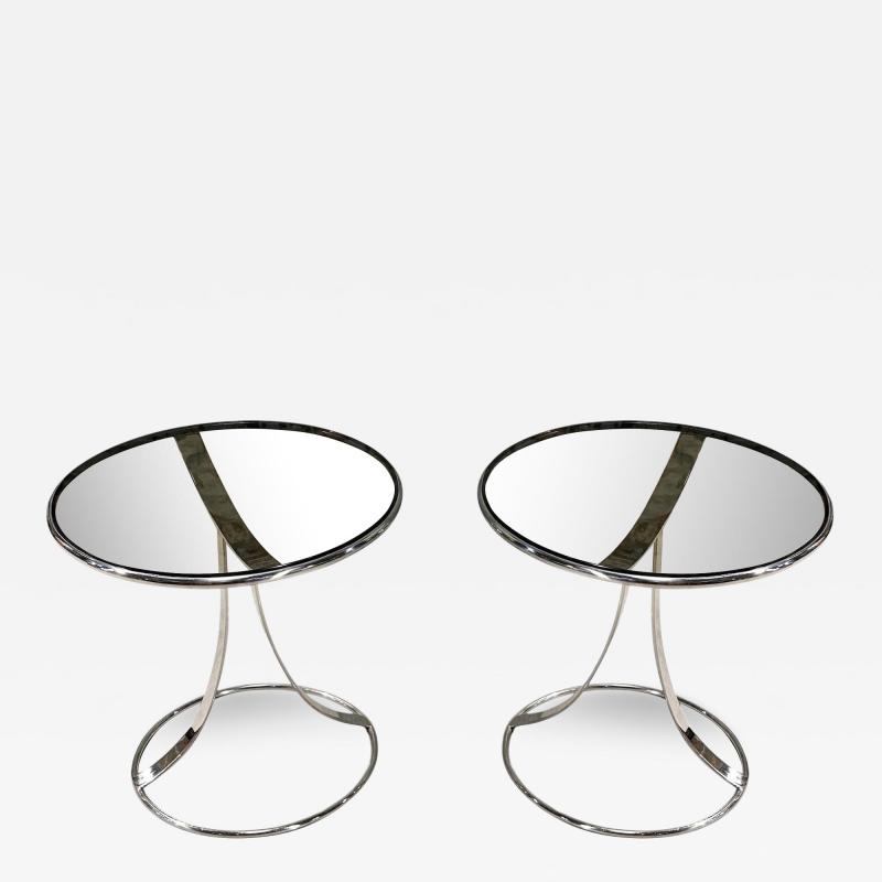 Gardner Leaver for Steelcase Stainless Side End Tables 1960