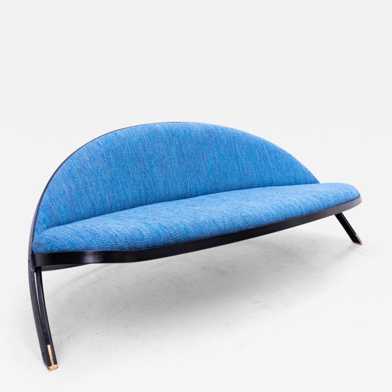 Gastone Rinaldi Gio Ponti Mid Century Blue Saturno Sofa by Gastone Rinaldi for Rima