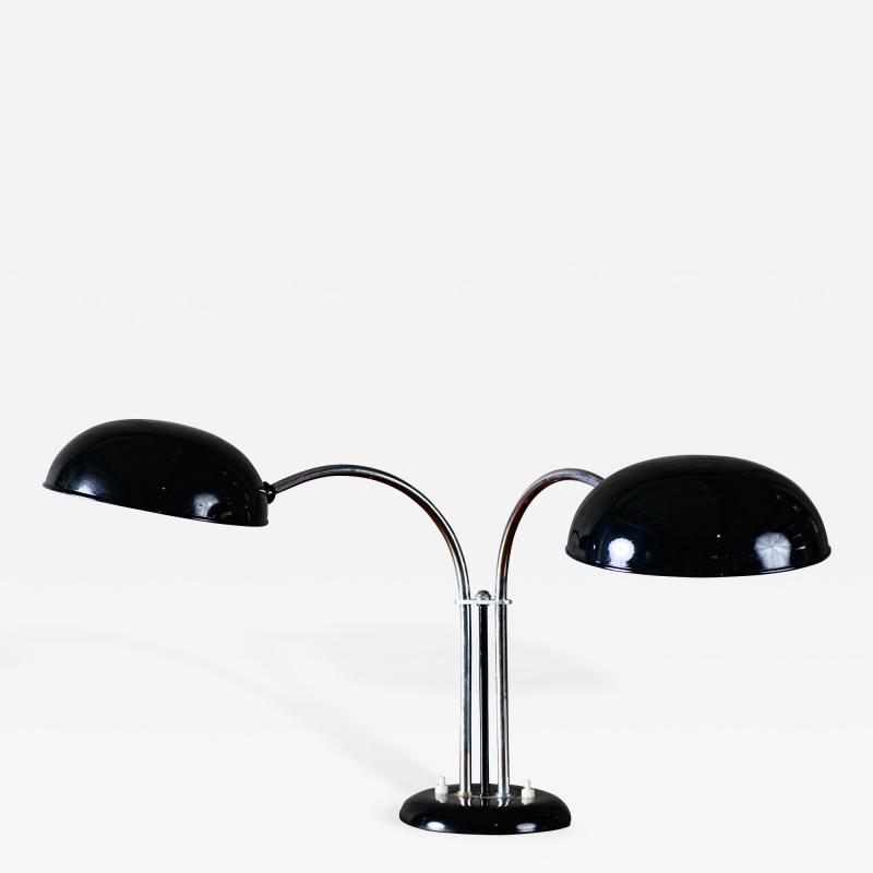 Gecos Black Painted Double Swivel Arm Desk Lamp