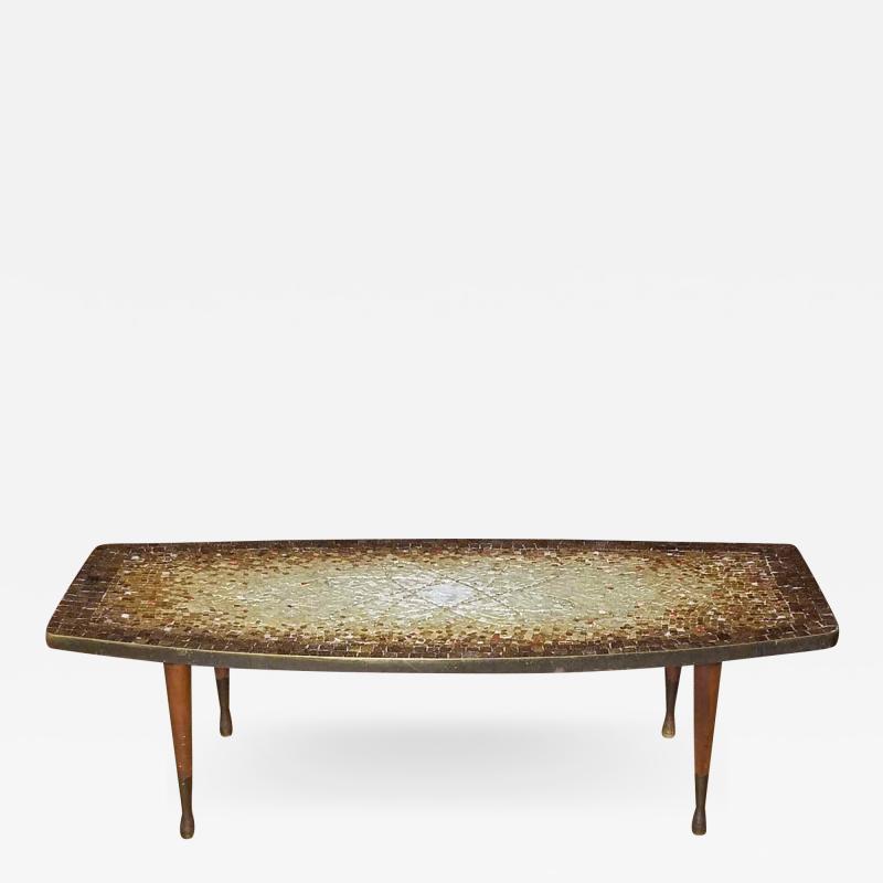 Genaro Alvarez Atomic Design Mosaic Tile Coffee Table by Genaro Alvarez Mexico circa 1955