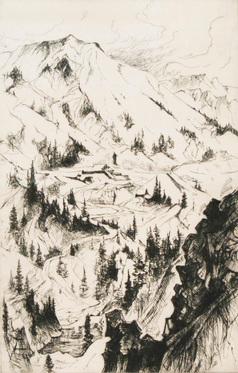 Gene Alice Geneva Glasier Kloss Mine and Mountain Sketch