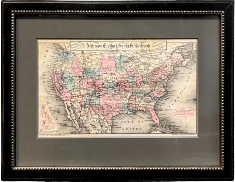 General Map of the United States Showing the Lines of the Atchison