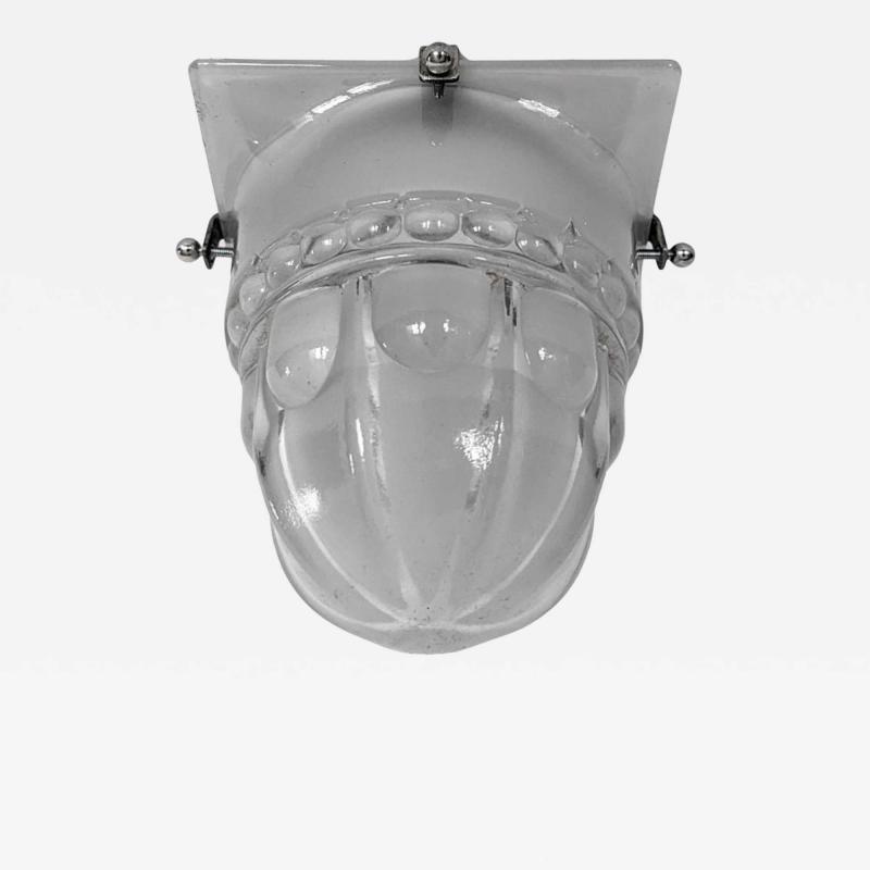Genet et Michon French Art Deco Geometric Flush Mount or Sconce by Genet Michon