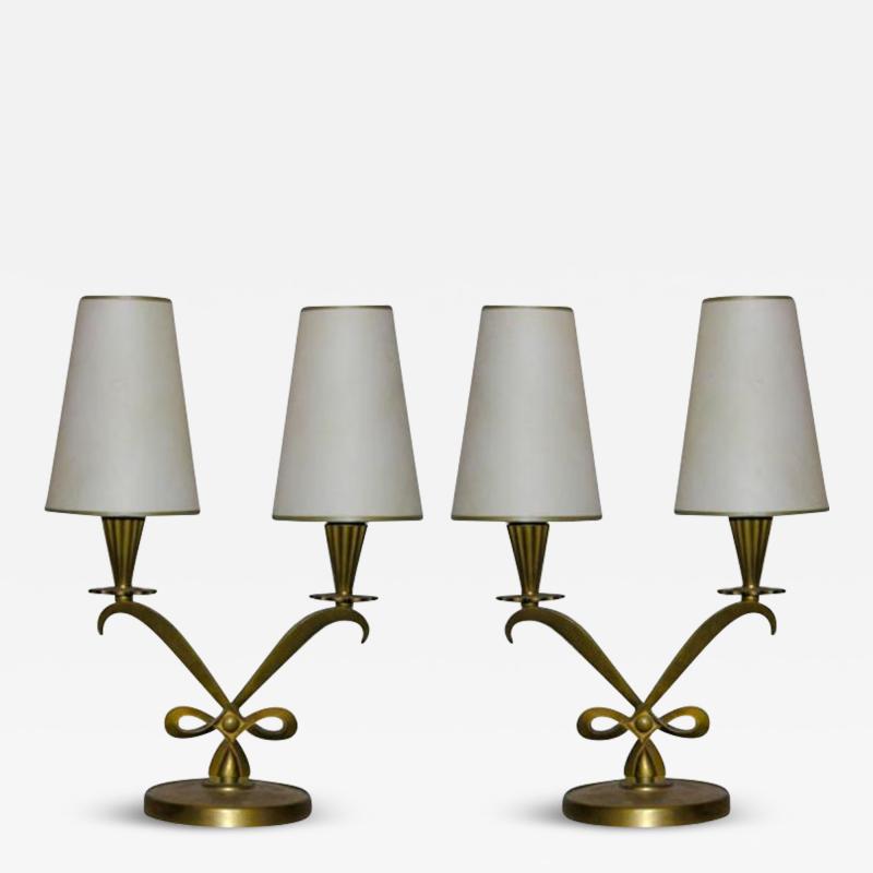 Genet et Michon Pair of French Art Deco Table Lamps by Genet et Michon