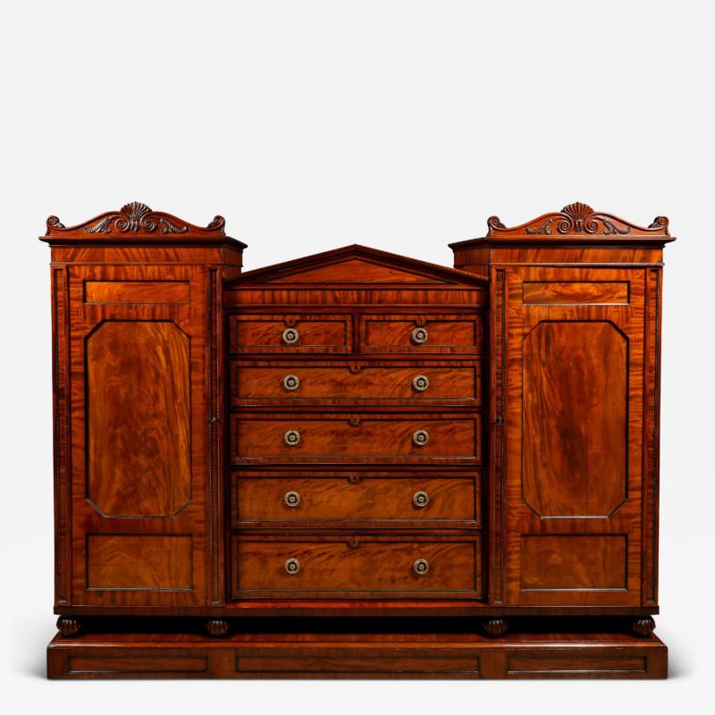 Gentleman s Regency Mahogany Wardrobe Circa 1815
