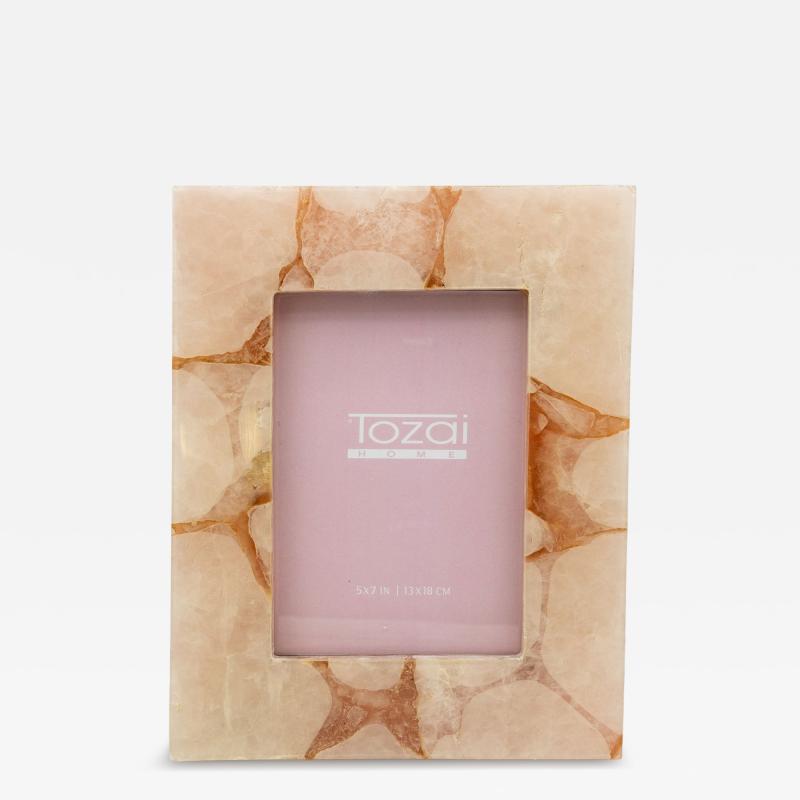 Genuine Pink Quartz Glass 5 x 7 photo frame by Tozai Home 2015