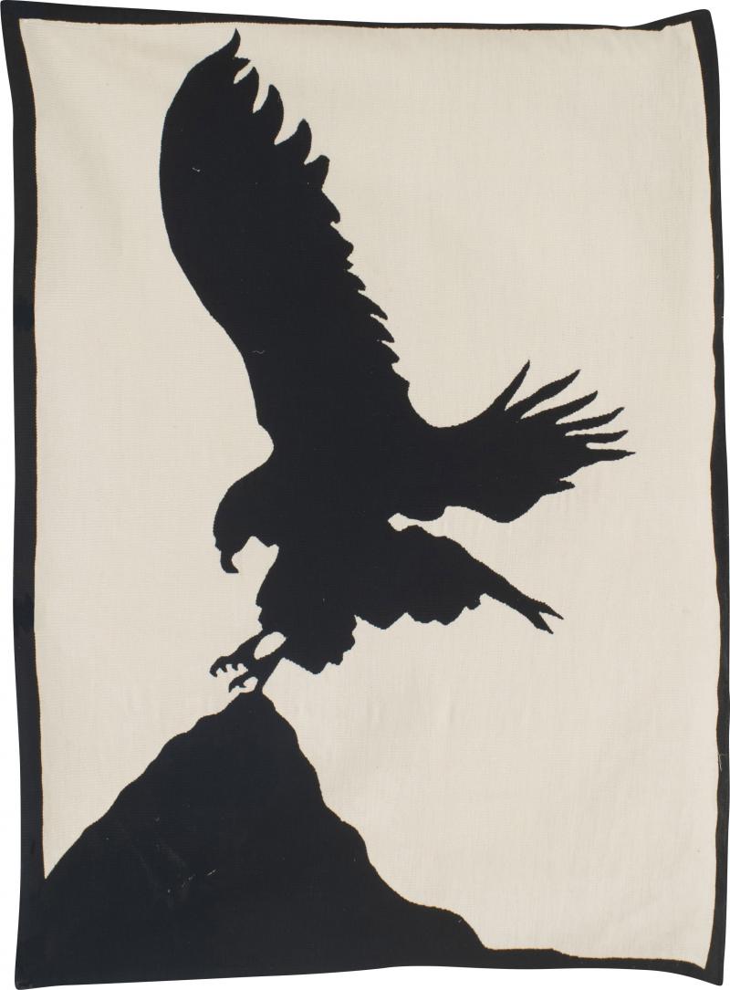 Geoffrey Bradfield Contemporary Black And White Bradfield Eagle Tapestry 1