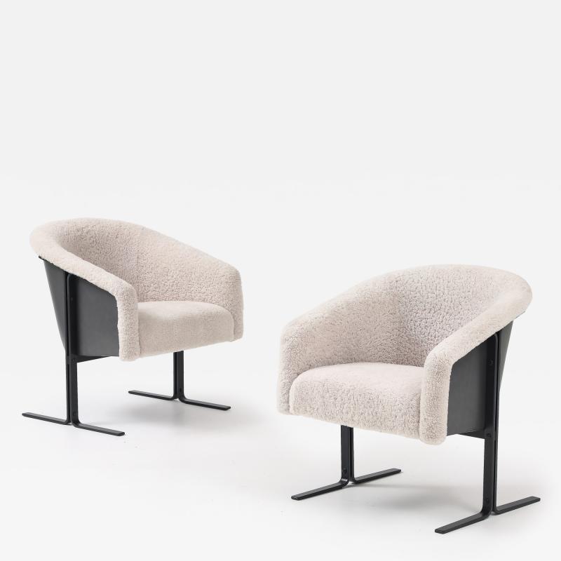 Geoffrey Harcourt Geoffrey Harcourt Sheepskin Bronze Chairs