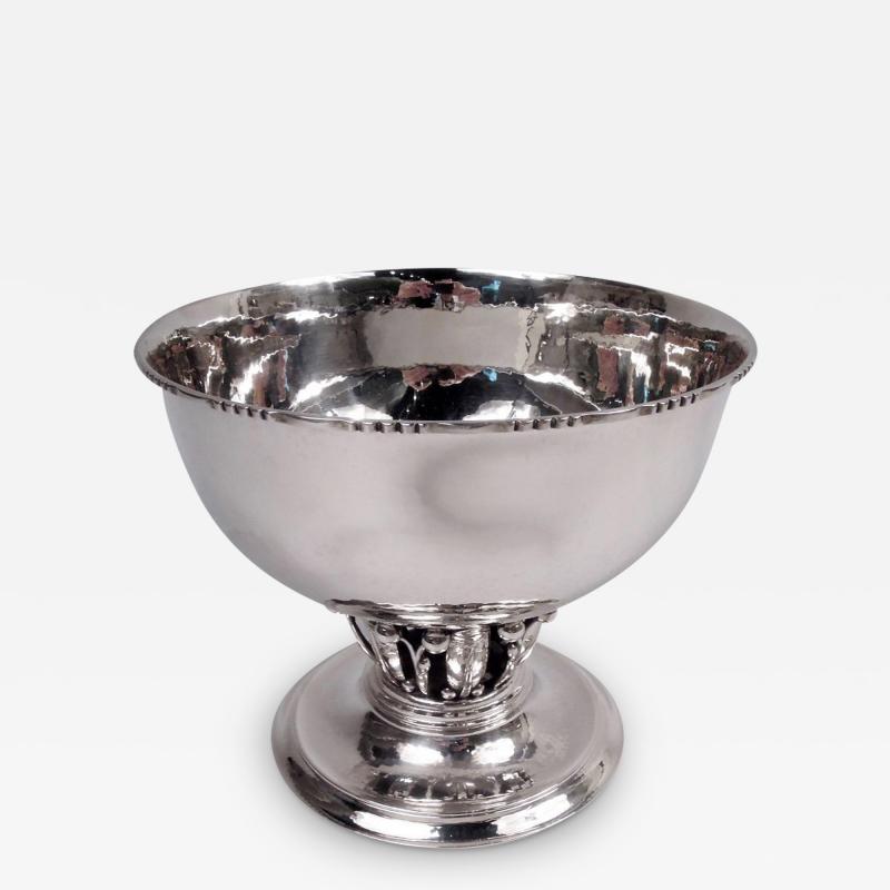 Georg Jensen Early Georg Jensen Danish Modern Silver Louvre Bowl