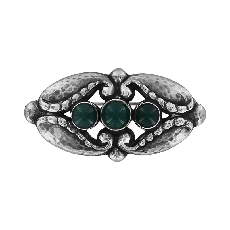 Georg Jensen Georg Jensen Brooch No 156 with Green Agate