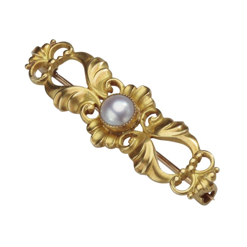 Georg Jensen Georg Jensen Gold Brooch No 249 with Pearls