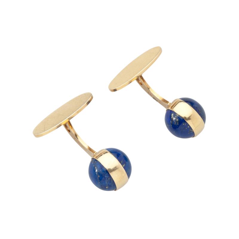 Georg Jensen Georg Jensen Gold Cufflinks No 1104 with Lapis