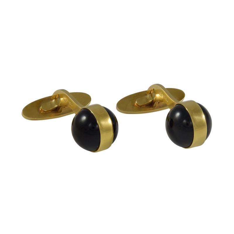 Georg Jensen Georg Jensen Gold Cufflinks No 1104 with Onyx