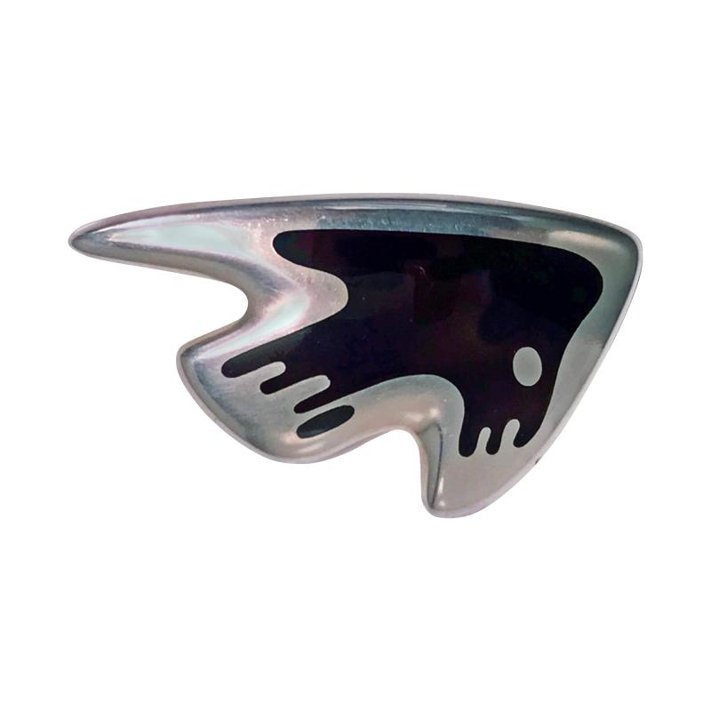 Georg Jensen Georg Jensen Henning Koppel Enamel Sterling Brooch Denmark circa 1947