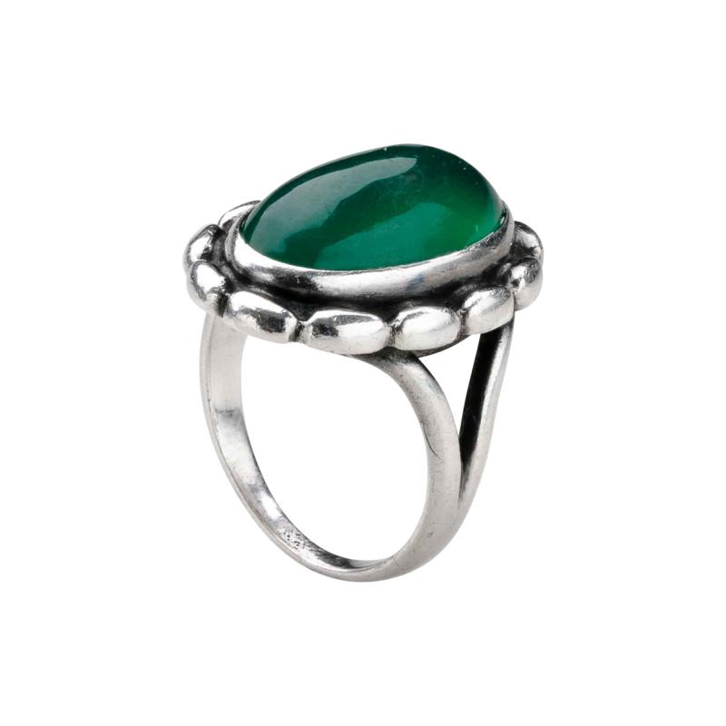 Georg Jensen - Georg Jensen Ring No. 19 with Green Agate