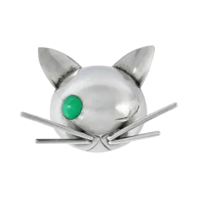 Georg Jensen Georg Jensen Sterling Cat Brooch JoPol C 1940