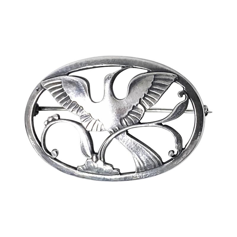 Georg Jensen Georg Jensen Sterling Silver Bird of Paradise Brooch 238
