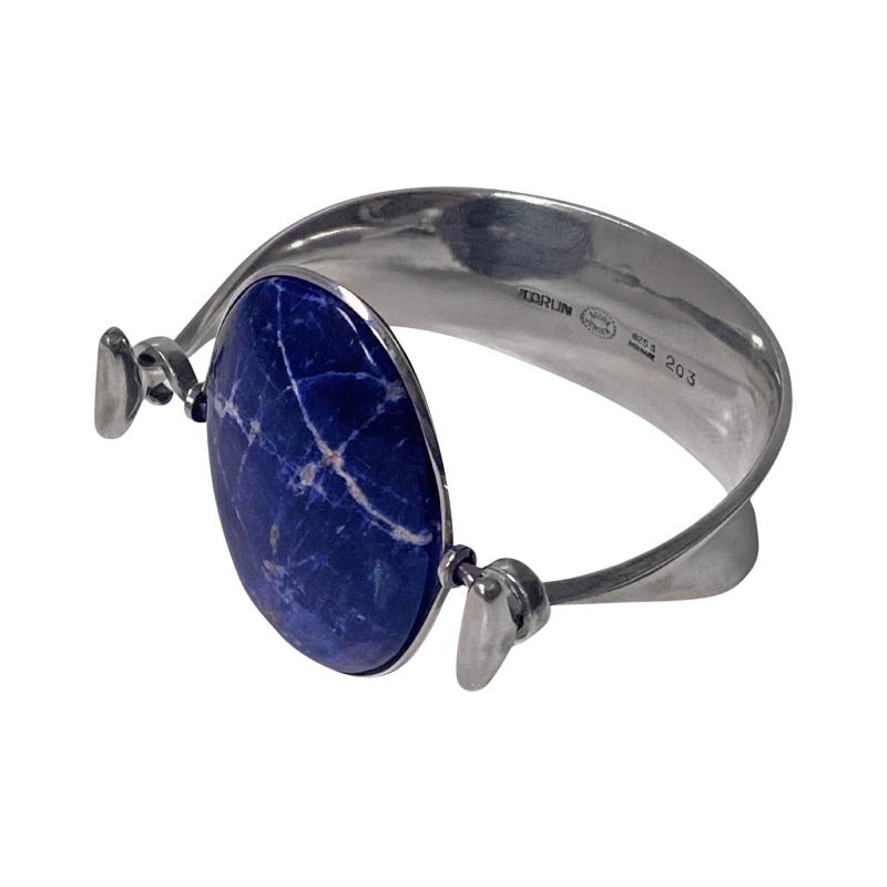 Georg Jensen Georg Jensen Torun Sodalite Bangle No 203 Circa 1969