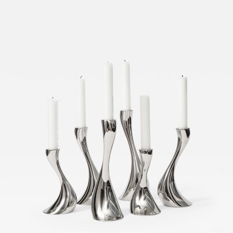 Jensen Set of Six Cobra Candlesticks