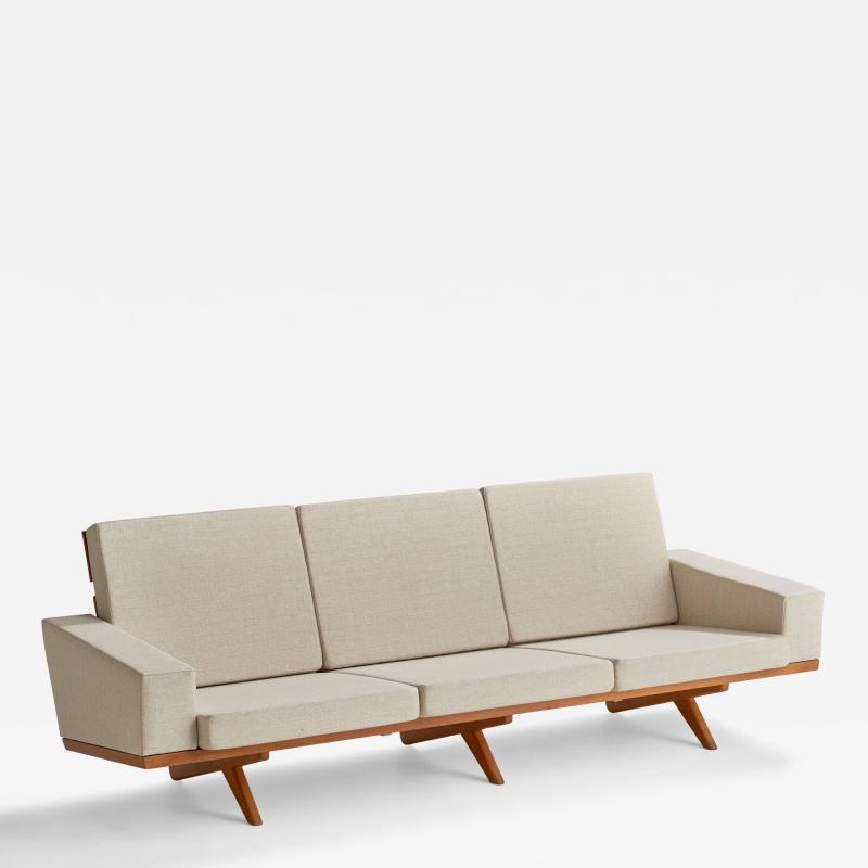 Georg Thams Sofa with Oak and Fabric Denmark 1964