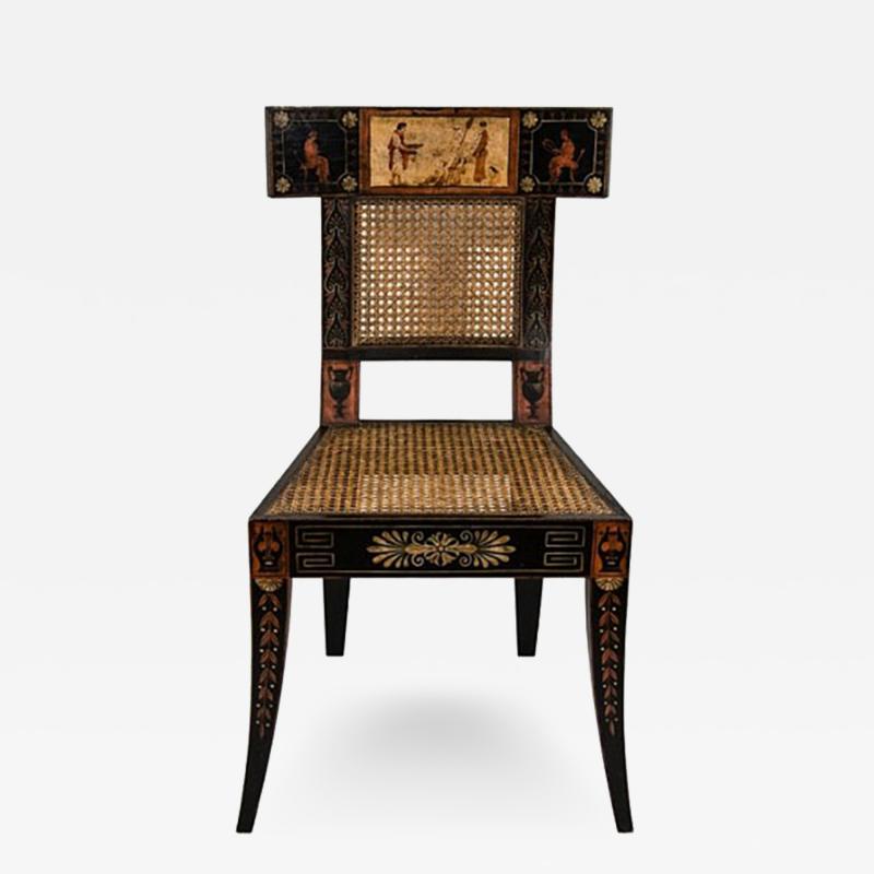 George Bridport A Polychrome Decorated Klismos Chair in the Manner of George Bridport