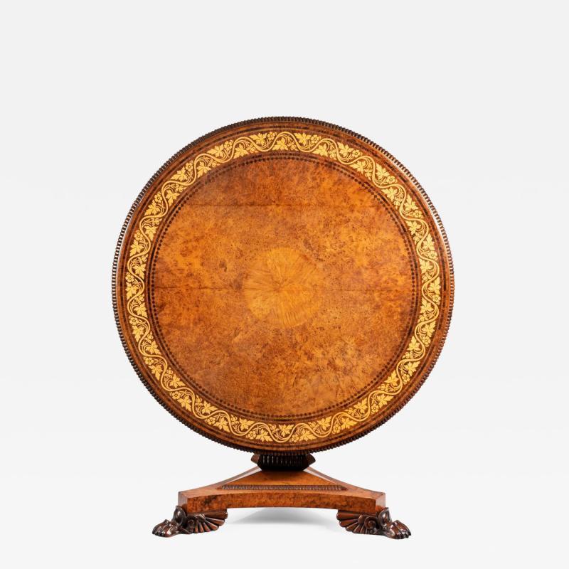 George Bullock A George IV tilt top centre table by George Bullock