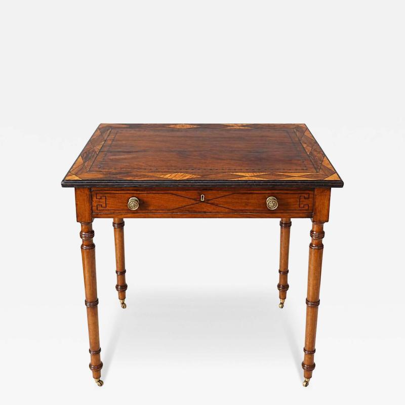 George Bullock George Bullock British Specimen Woods Inlaid Writing Table circa 1810