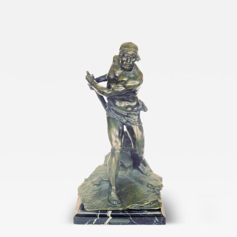 George Colin The Steerman bronze sculpture signed George Colin