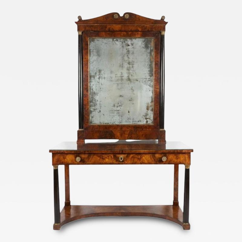 George I Console Table Mercury Glass Mirror